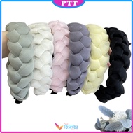 PTT Bando Kepang Satin Korea Scrunchie Headband Bandana Polos Wanita Bksesoris Rambut Wanita Fashion