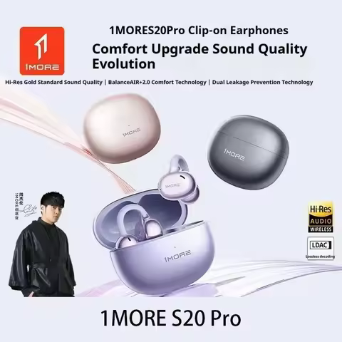 1MORE S20 PRO Bluetooth Earbuds Earclip Wireless BT6.0 IPX5 Waterproof Sports Noise Reduction Sensor
