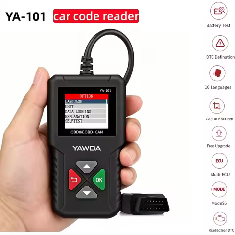 YA101 Multilingual OBD2 Scanner – Car Engine Fault Code Reader & Diagnostic Tool