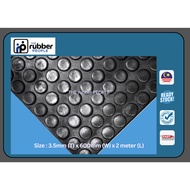 Round Stud Mat | Size:3.5mm(T)x600mm(W)x2meter(L) | Airport Mat | Coin Black Rubber Floor Mat