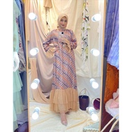 GAMIS BATIK VISCOSE KOMBINASI TILE DOT GIES 1187 NEW...