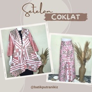 Setelan Outer Kulot Layer Batik Lengan Panjang Wanita Modern New Arrival