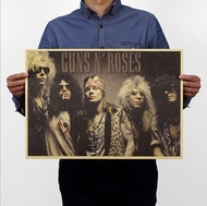 Home Decor Guns N  roses N  Roses Gnr Kraft Paper Poster Retro Rockers Decorative Painting Posters V