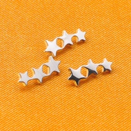 ASTM-F136 Titanium Three connected stars Top Internally Threaded Labret Piercing ear piercing and he
