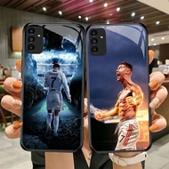 DF-40 Ronaldo CR7 TPU HD Glass Casing for Samsung A05S A35 A55 A24 A14 A15 A04S A34 A25 M15 A54 S21 