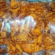 Kerepek Emping belinjau Sira pedas manis Goreng Garing 200g / belinjau sira sweet and spicy emping c