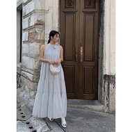 HRG STYLE | ชุดเดรสฤดูร้อนแบบเอlegant คอhalter