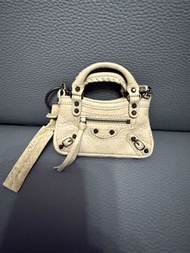 Balenciaga Paris 米白色 10週年紀念迷你包掛飾 Tiny first key chain