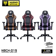 เก้าอี้เกมมิ่ง NUBWO NBCH-019 Gaming Chair HIGH GRADE PU LEATHER มีให้เลือก 3 สี ปรับนอนได้ 180 องศา เบาะนั่งสบาย ขาเหล็ก ของแท้มีรับประกัน 1 ปี