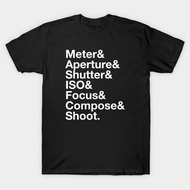 APETURE SHUTTER ISO PHOTOGRAPHY METER T-SHIRT COMPANY SHOOTfocus
