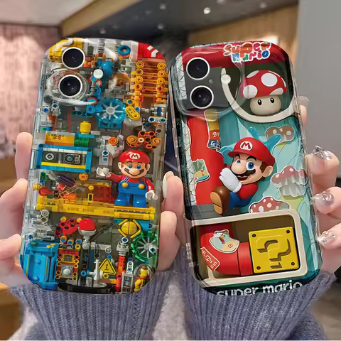Super M-Mario B-Bros Clear Phone Case For iPhone 17 Air 16E 16 15 14 Plus 13 12 11 Pro Max SE 2020 S