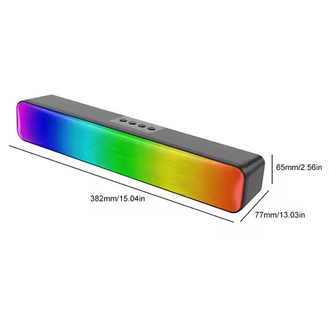 RGB Wireless Speaker Bluetooth-Compatible Desktop Speaker USB Powered Computer Speaker Double Speake