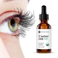 Castor Oil (1oz), USDA Certified Organic, 100% Pure, Cold Pressed, Hexane Free Cosmetics. Stimulate Growth for Eyelashes, Eyebrows, Hair. Skin Moisturizer &amp; Hair Treatment Starter