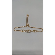 Genuine 925 silver CD drawstring bracelet