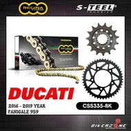 DUCATI PANIGALE 959 - Regina Chain + S-teel Front / Rear Sprocket Full Set (CSS355-BK)