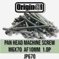 PAN HEAD MACHINE SCREW SCREW BUNGA M6X70 JP670 1.0P