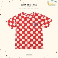 MERAH BOHOPANNA - EZRA TEE 4.0 - KIDS T-SHIRT - RED AND WHITE T-SHIRT