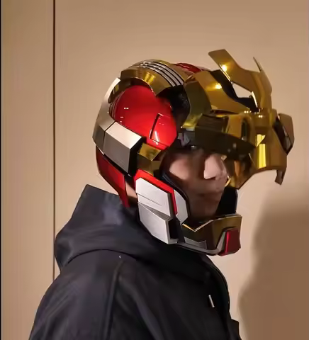1/1 Iron Man Helmet Mk5 Mk50 Mk17 Helmet Wearable And Transformable Jarvis Voice-Activated Electric 