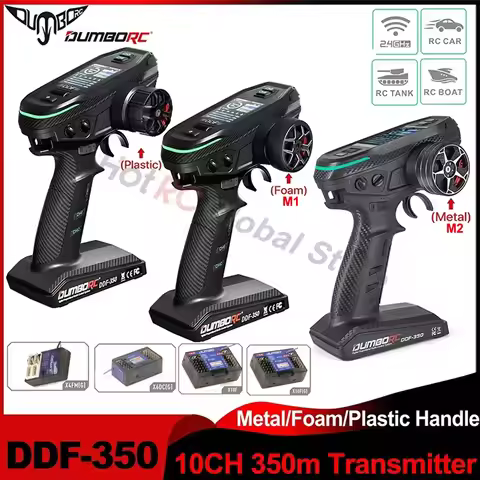 DUMBORC DDF-350 10CH 10 Channel Transmitter with Receiver P10F P4FM P6DC Gyro 2.4G Digital Radio Rem