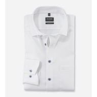 OLYMP LUXOR Shirt เสื้อเชิ้ตชาย สีขาว ทรงหลวม ใส่สบาย รีดง่าย  SPRI25 เสื้อทำงาน  เสื้อเชิ้ตทำงาน