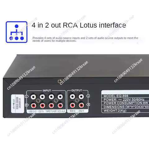 220V EQ665 Equalizer Hifi Home EQ Equalizer Dual 10 BAND Stereo Treble Alto Bass Regulation With Bui