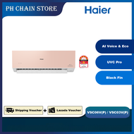 HAIER 1.0HP-2.5HP UV COOL AI VOICE INVERTER AIR CONDITIONER | HS-10VSC06V(P) HS-13VSC06V(P) HS-19VSC