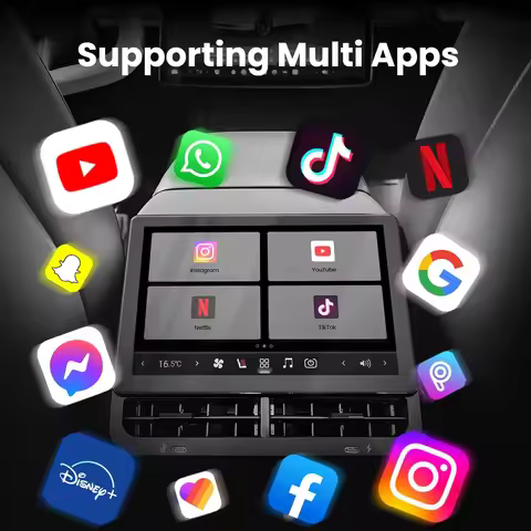 Newest 8.9inch 4K HD Rear Display for Tesla Model Y 3 WIFI Entertainment Screen Wireless Qualcomm Ch