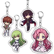 Anime Keychain Code Geass Lelouch Lamperouge C.C. Suzuku Euphemia mica acrylic chibi backpack decora