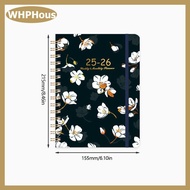 WHPHous 2025 Daily Calendar Planner Notebook Weekly Monthly Office Agenda Organizer Student Notebook