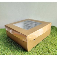 @10pcs Gold Tart Box 22x22x8 Cake Box/ 22 cm Tart Box/ 22x22x8 cm