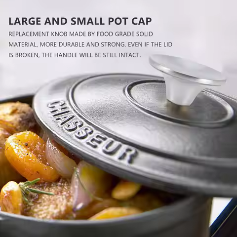 VC-Dutch Oven Knob, Stainless Steel Pot Lid Replacement Knob For Le Creuset,Aldi,Lodge
