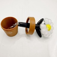 Kwon Zhilong Keychain Flowerpot Cheer Stick Keychain Small Flowerpot Base gd Flowerpot Small Daisy G