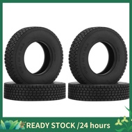 4Pcs 20mm Hard Rubber Tire for 1/14  RC Semi Tractor Truck Tipper MAN  Hauler   Accessories