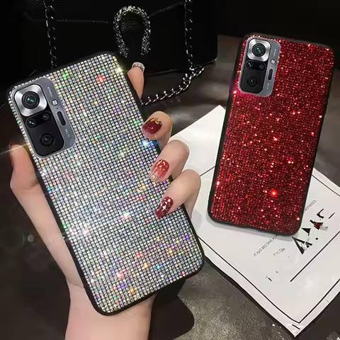 Glitter Powder Phone Case for Redmi Note 11 10 9 8 Pro 11S 10S 11T 10T 9T K50 K40 K30 K20 Bling Sequ