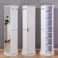 Dressing Mirror Full Body Floor Mirror Household Rotating European-Style Mirror Cabinet Bedroom Living Room Storage Shoe Cabinet Explosion-Proof Full-Length Mirror