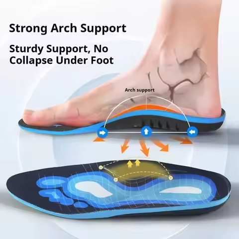 New Arch Support Shoe Insole Orthopedic Insoles Men Women Sports Shock Absorption Shoe Sole Comfort