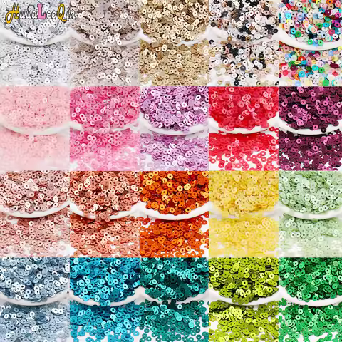 5g 2mm 3mm 4mm PVC French Matte Round Sequins Loose Cup Sequins Paillettes Glitter for Jewelry Makin