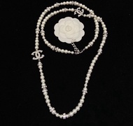 香奈兒方鑽珍珠毛衣鏈 全新未使用 香港現貨順豐包郵