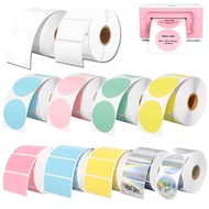 400/500 50x50mm Round Heat Sticker Label Adress School Gift Paper For Phomemo 241BT D520 246