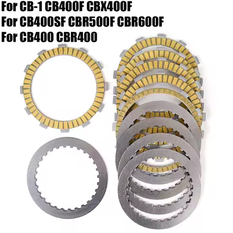 Clutch Plate Friction Disc Plates For Honda CB400SF CB400F CBX400F CBX550 CBR400 CBR500F CBR600F CB4