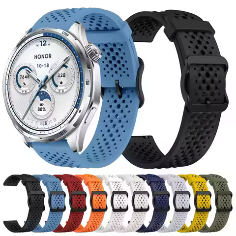 20/22 MM Breathable Silicone Band For Honor Watch 6Plus Sport Strap For Honor Watch 5 Ultra/ES/GS 5/