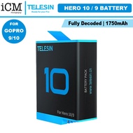 TELESIN Hero 10 9 Decoded  Battery for GoPro HERO 9 BLACK