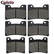 Cyleto Motorcycle Front and Rear Brake Pads for YAMAHA FZR600 FZR 600 YZF 600R YFZ600R FZR750 FZR 75