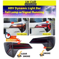 Honda HRV Dynamic Light Bar Tail Lamp With Signal Running lampu belakang (CLEAR SMOKE / SMOKE) + fre