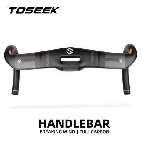 TOSEEK Carbon Fiber Bicycle Handlebar Carbon Handle Bar Inner Cable 400/420/440mm Road Bike Handleba