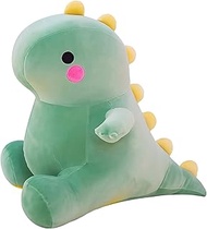 AudeRhine Cute Dinosaur Plush Toys, 15.8inch Soft Fat Dino Plushie Toy Dolls, Squishy Stuffed Animal Dino Plush for Anxiety Relief, Birthday Gifts for Kids Girls Boys (15.8inch/40cm, Active Green)