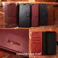 Kondom HP Oppo A57 Flip Kulit Leather Kartu Case