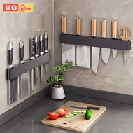 UG Rak Knife Rack Kitchen Knife Holder Knive Rack Black Stainless Steel Wall Mounted Minimalist Knif
