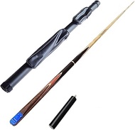 LIUHD Pool Cue Set 57 Handcraft 3/4 Jointed Snooker Cue Ash Wood Pool Cue with 15cm Extension Access