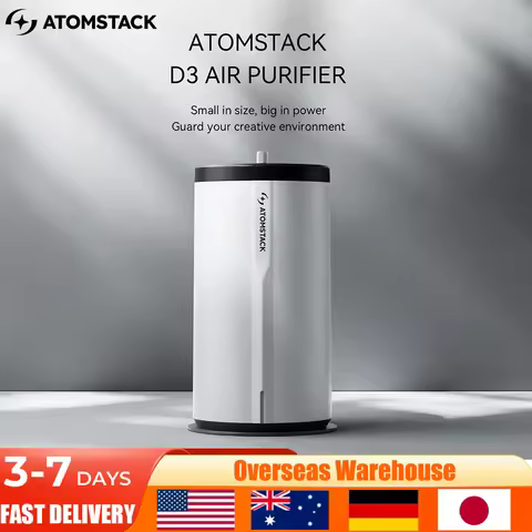 ATOMSTACK D3 Air Purifier Laser Engraver with 5-Layer PM2.5/PM10 99.9% Fume Extractor Filter with Ac